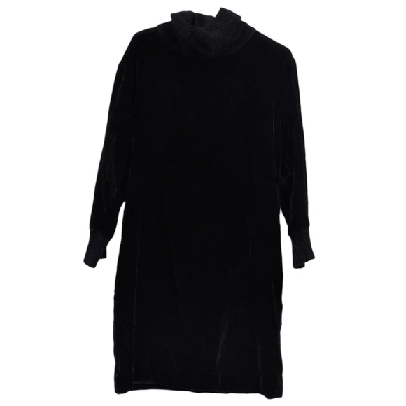ATM ANTHONY THOMAS MELILLO Mock Neck Drappy Velvet Dress in Black Small - Picture 3 of 6